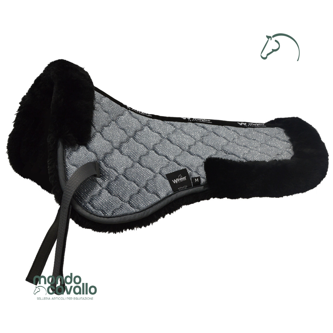 Salvaschiena agnello sintetico con glitter
