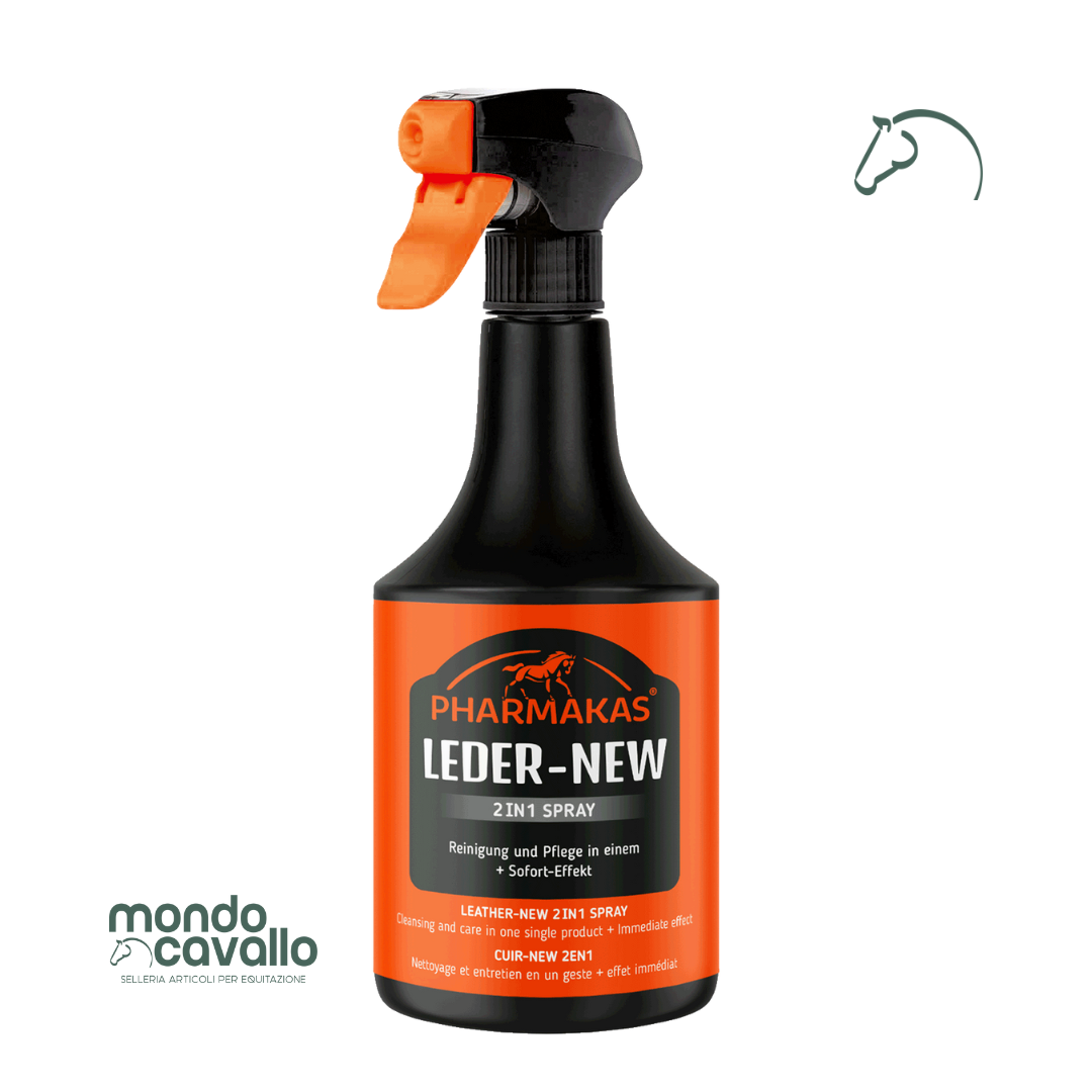 Spray leder new marca pharmakas per la pulizia del cuoio rapida e pronfonda