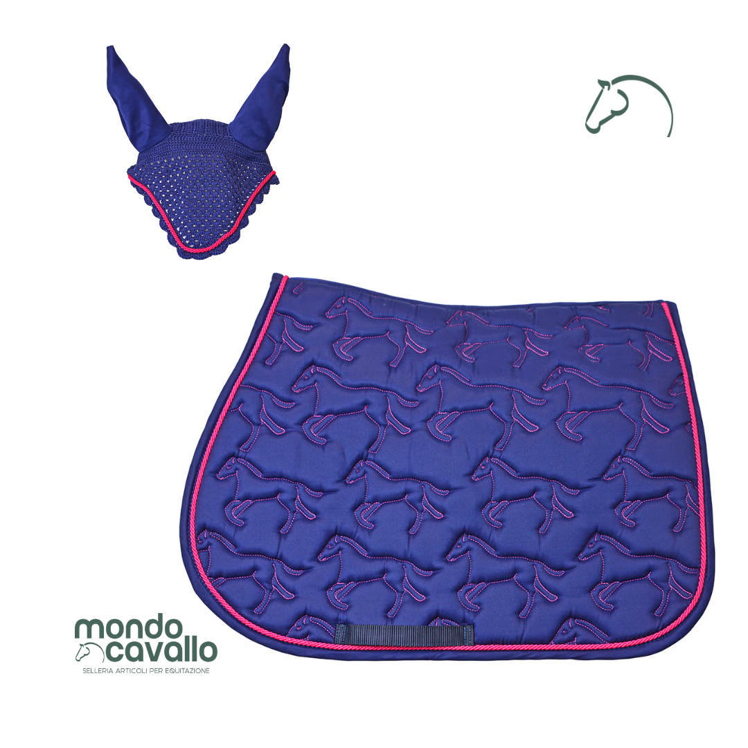 Set sottosella Cavallini con cuffietta coordinata per cavallo Winner 