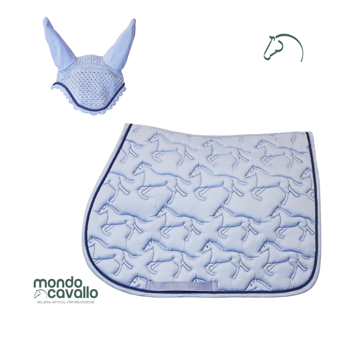 Set sottosella Cavallini con cuffietta coordinata per cavallo Winner 