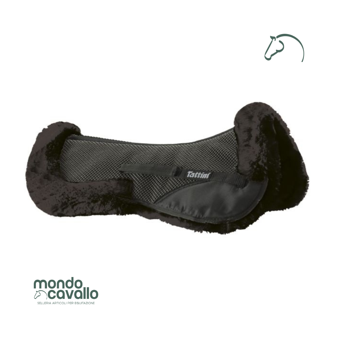 Sottocuscino Tattini in vero agnellino colore nero anti scivolo