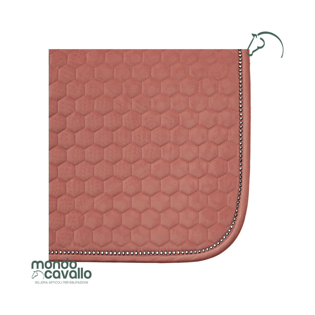 Sottosella winner in velluto con bordo in cristalli