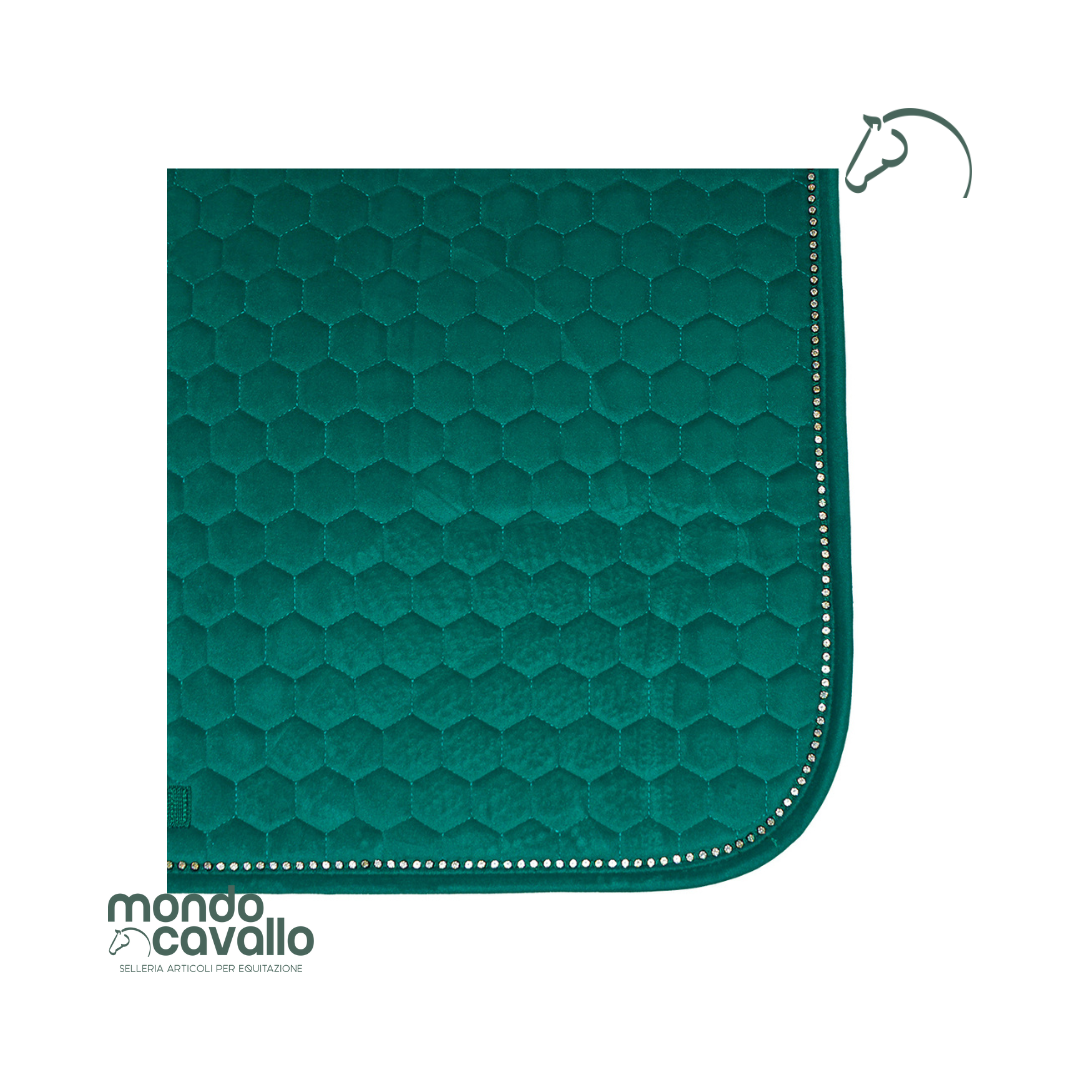 Sottosella winner in velluto con bordo in cristalli