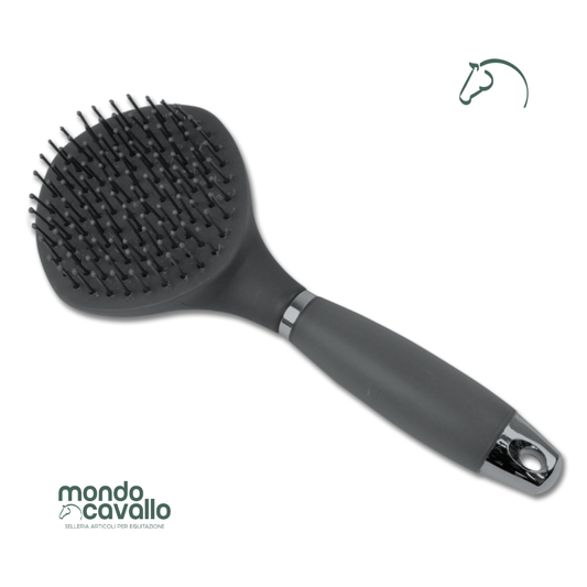 Spazzola per coda e criniera con manico ergonomico in gel 