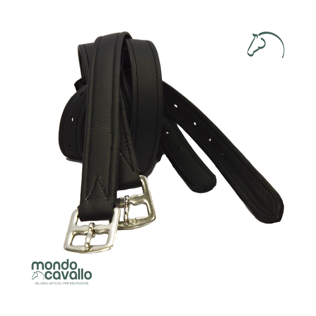Staffili in nylon foderati in cuoio