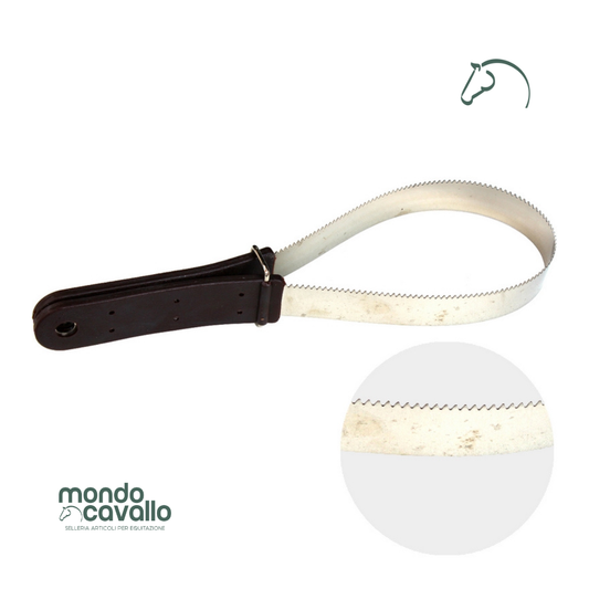 Stecca levasudore in acciaio inox con lato dentato