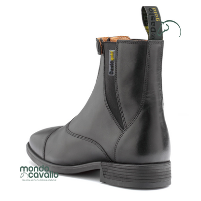Stivaletti daslo gold con zip anteiore in pelle 