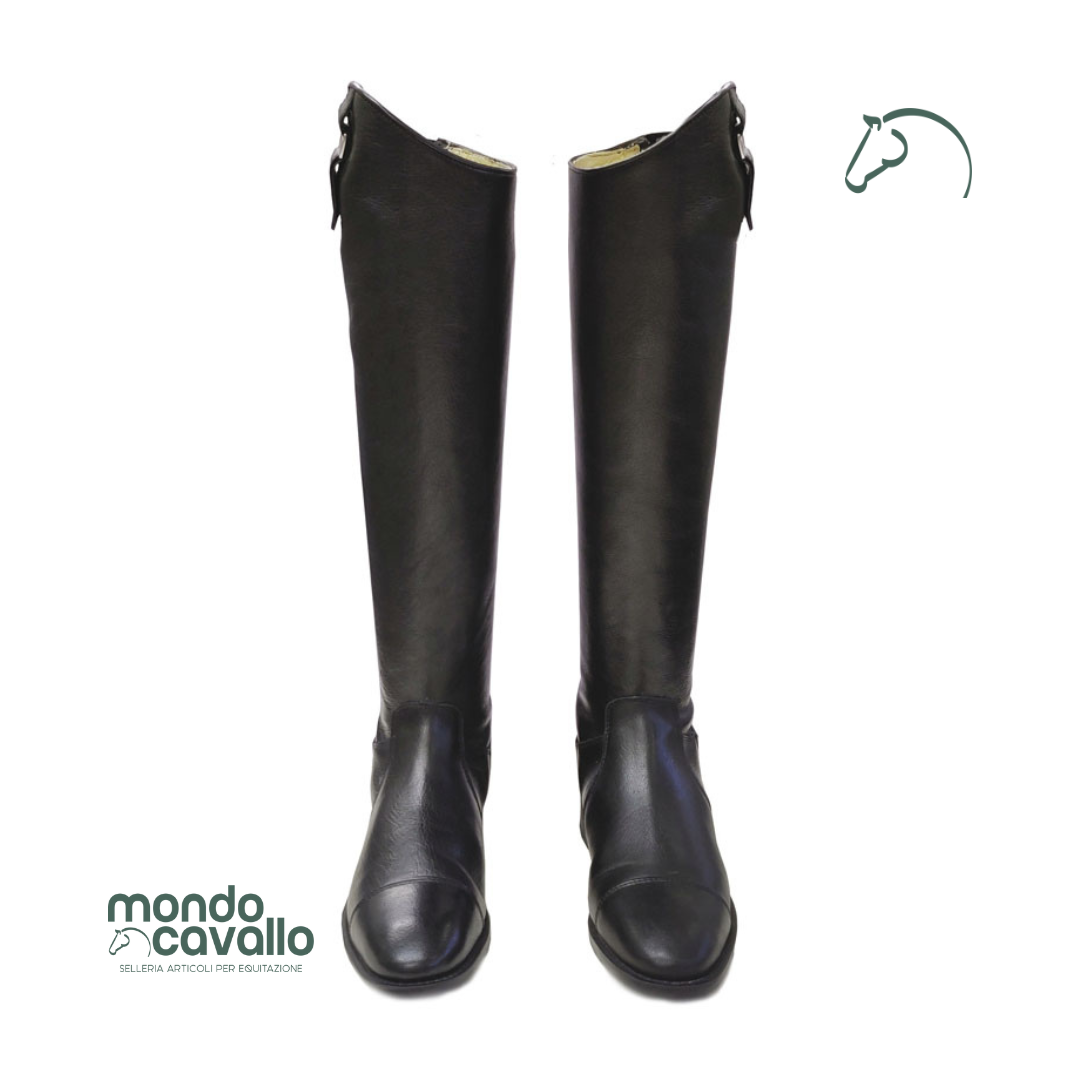 Stivali in pelle bottalata marca ego7 modello Virgo senza lacci