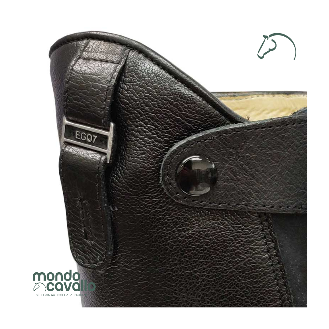 Stivali in pelle bottalata marca ego7 modello Virgo senza lacci